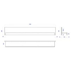 Tablette Murale Buzan 11 Tablette Murale Buzan -Meubles Soldes Boutique 1000223906 210202 14162000001 SKETCH DETAILS P000000001000223906 sketch