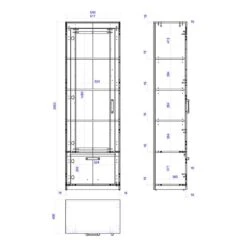 Vitrine Buzan I -Meubles Soldes Boutique 1000223909 210202 14162100002 SKETCH DETAILS P000000001000223909 sketch