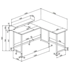 Bureau D’angle Cales -Meubles Soldes Boutique 1000235786 220505 500 SKETCH DETAILS P000000001000235786 sketch