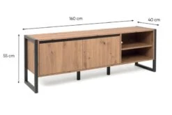 Meuble TV 2 Portes Et 2 Niches Denver -Meubles Soldes Boutique a091aa63cf1a4096b4cf0999d9294a2a